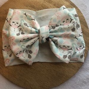 Cute snowman Headwrap bow